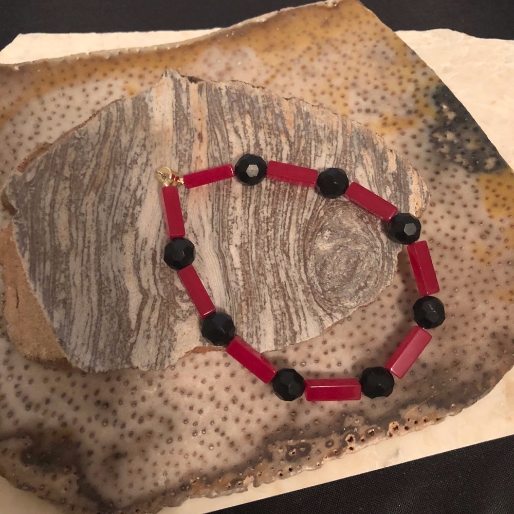 Red and black bracelet